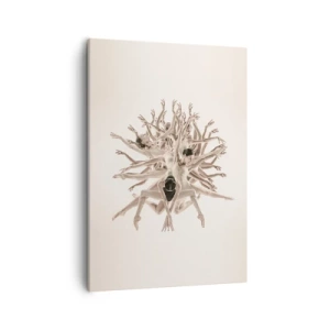 Bild auf Leinwand - Leinwandbild - Abstrakte Komposition von Tänzern in Bewegung - 50x70cm - Aufblühen im Tanz - Moderne Wanddekoration für Wohnzimmer und Schlafzimmer ARTTOR