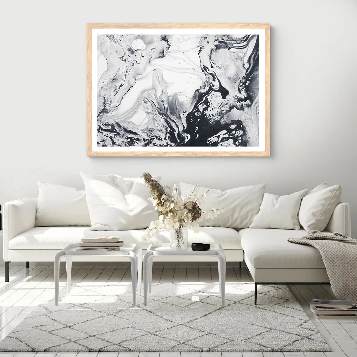 Poster in einem Rahmen aus heller Eiche - Das Innere der Erde - 100x70 cm