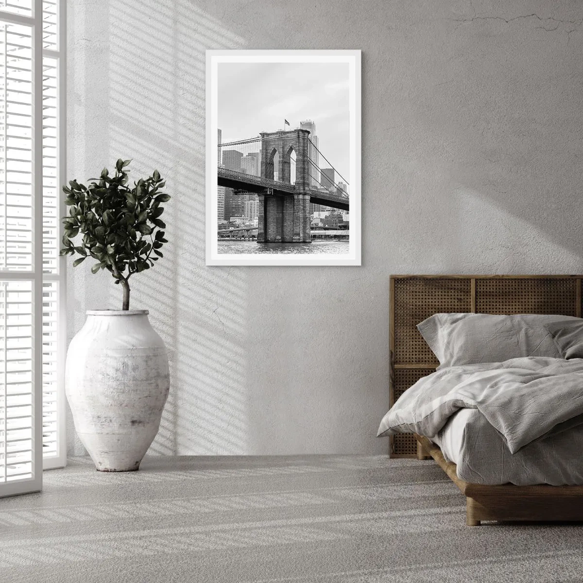 Poster in einem weißen Rahmen - New Yorker Atmosphäre - 30x40 cm