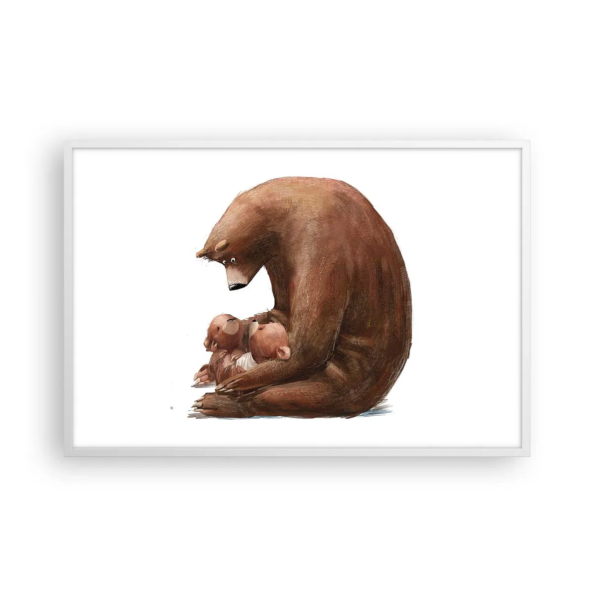 Poster in einem weißen Rahmen - Süße Träume, Kinder - 91x61 cm