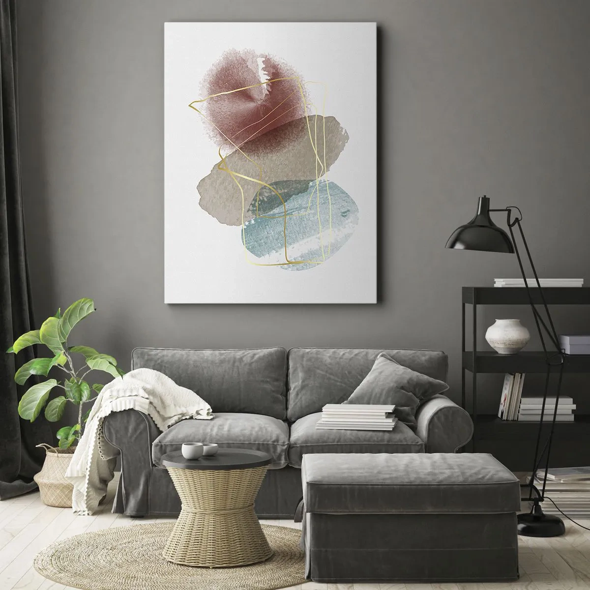 Bild auf Leinwand - Leinwandbild - Korallen des Weltraums - 55x100 cm