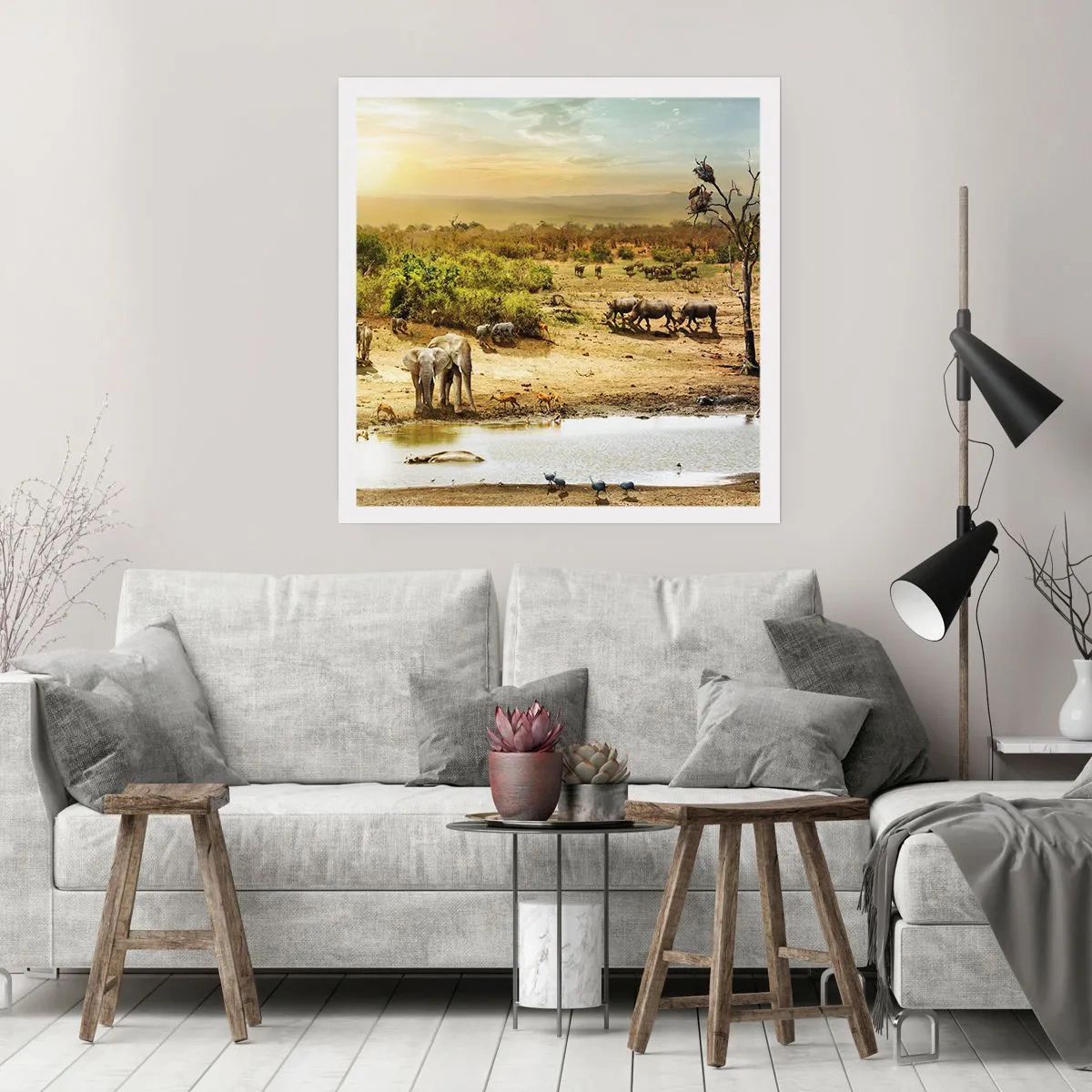 Poster - Ein Fluss floss aus Eden ... - 60x60 cm