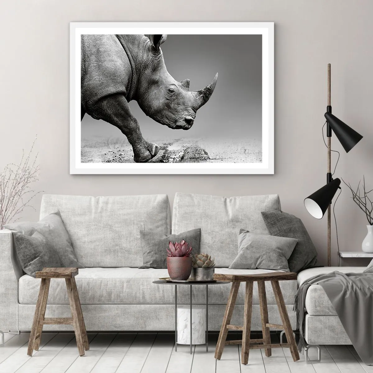 Poster in einem weißen Rahmen - Unaufhaltsame Stärke - 100x70 cm