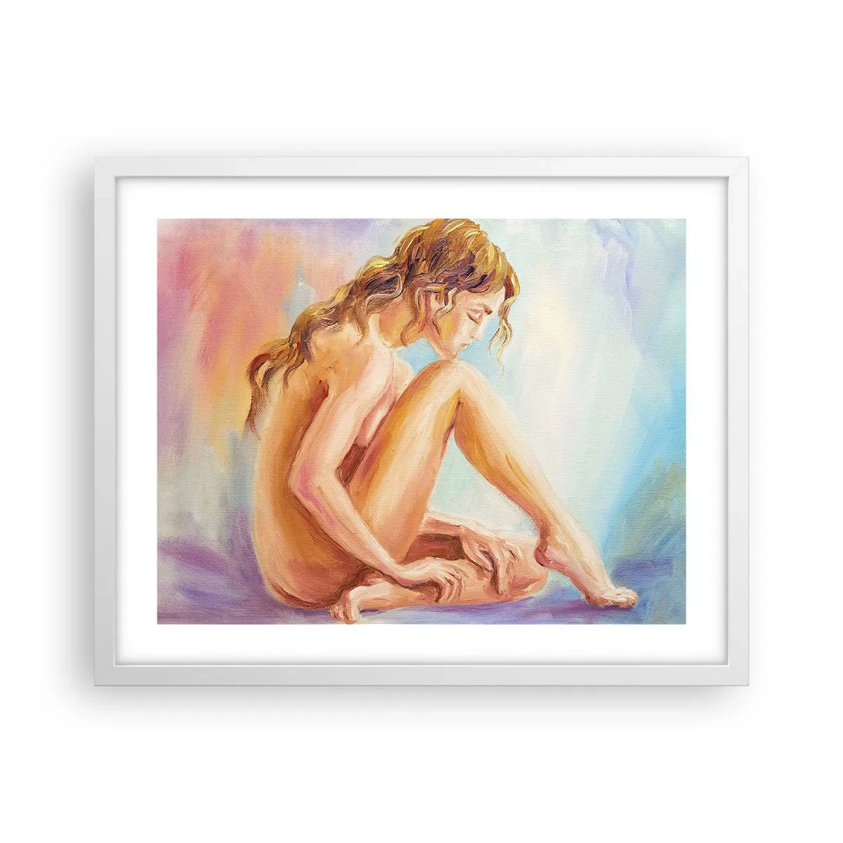 Poster in einem weißen Rahmen - Akt der Jugend - 50x40 cm