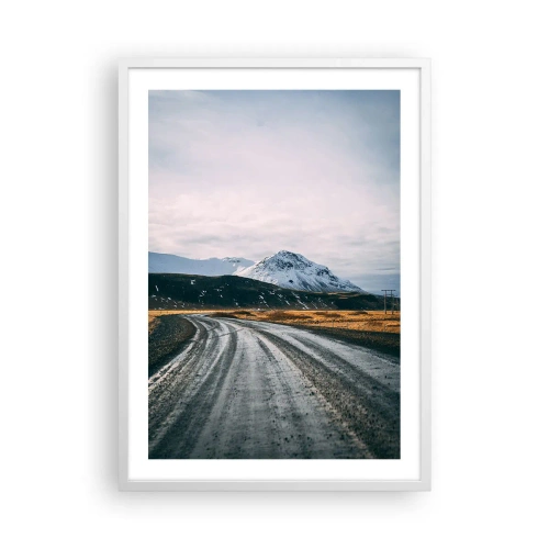 Poster in einem weißen Rahmen - Im isländischen Flair - 50x70 cm