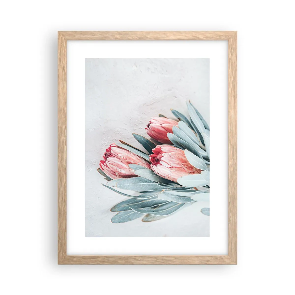 Poster in einem Rahmen aus heller Eiche - Schämen sich für ihre eigene Schönheit - 30x40 cm