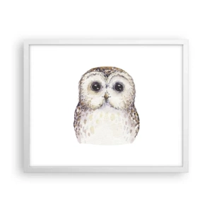 Poster in einem weißen Rahmen - Schau mir in die Augen - 50x40 cm