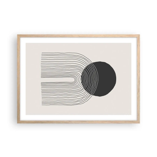 Poster in einem Rahmen aus heller Eiche - Zittern und Vertrauen - 70x50 cm