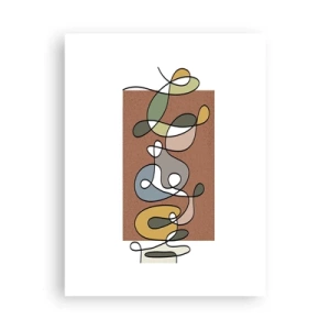 Poster - Abstraktion, die ein Lächeln wert ist - 30x40 cm