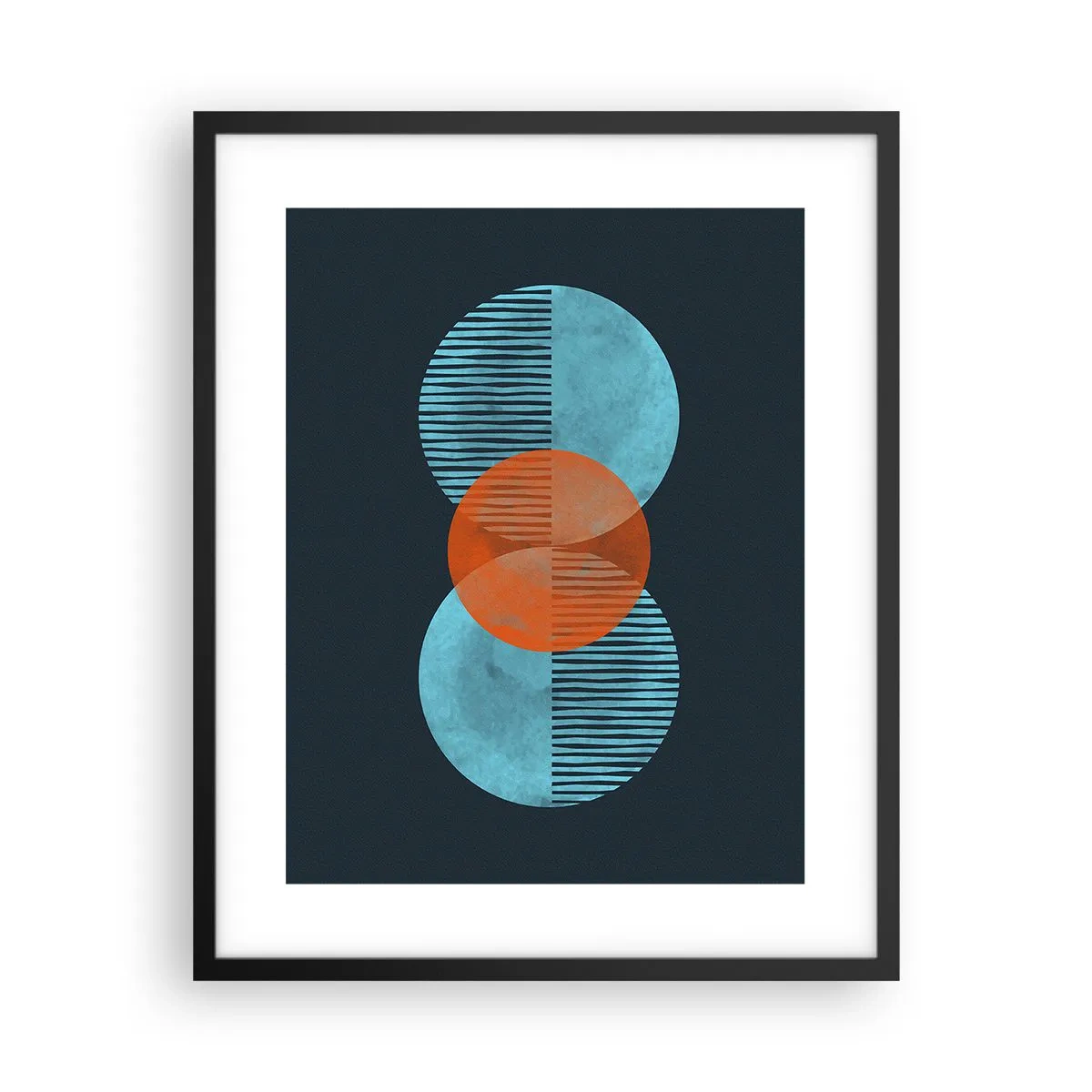 Poster in einem schwarzem Rahmen - Symmetrische Komposition - 40x50 cm