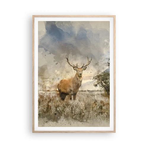 Poster in einem Rahmen aus heller Eiche - Würde – Stärke – Würde - 70x100 cm