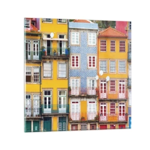 Glasbild - Bild auf glas - Farben der Altstadt - 30x30 cm