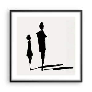 Poster in einem schwarzem Rahmen - Mit Sicherheit zusammen? - 50x50 cm