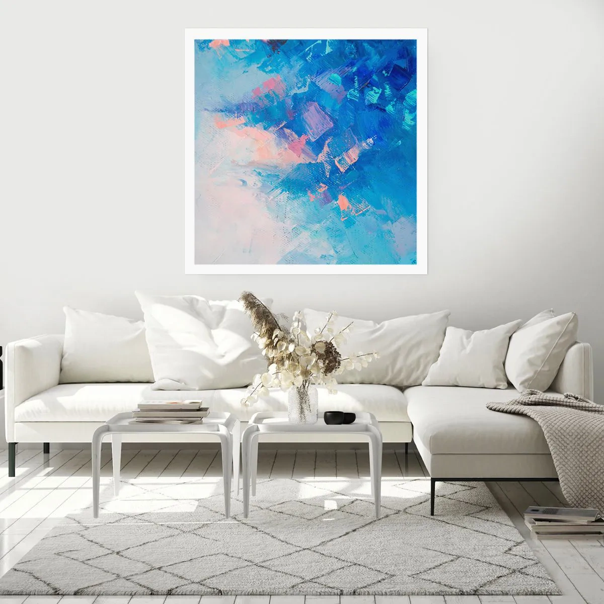 Poster - Winter-Abstraktion - 40x40 cm