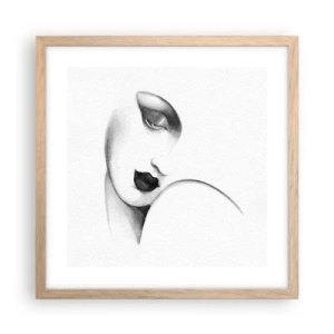 Poster in einem Rahmen aus heller Eiche - Im Stil von Łempicka - 40x40 cm