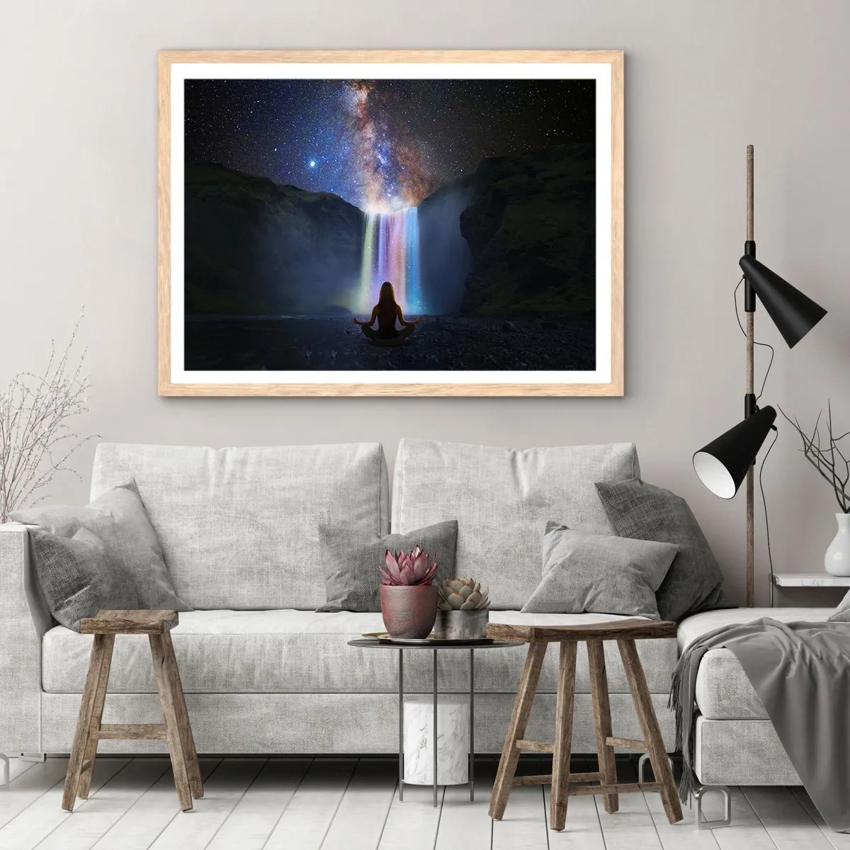 Poster in einem Rahmen aus heller Eiche - Absolute Harmonie - 50x40 cm