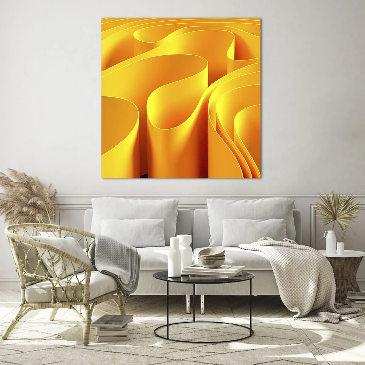 Glasbild - Bild auf glas - Wie Sonnenwellen - 30x30 cm