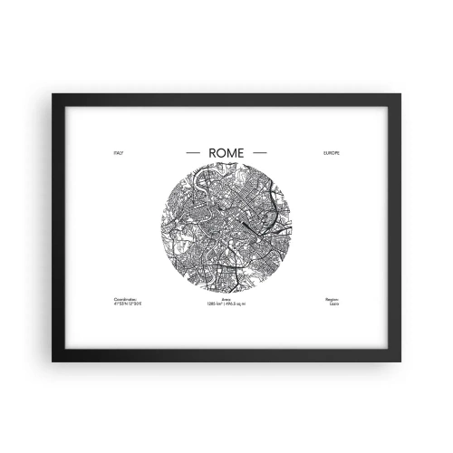 Poster in einem schwarzem Rahmen - Anatomie von Rom - 40x30 cm