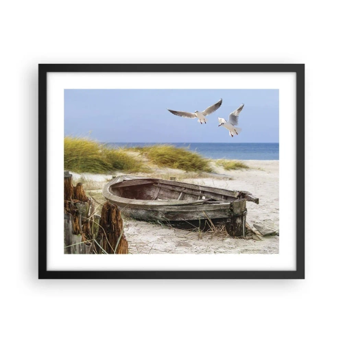 Poster in einem schwarzem Rahmen - In Wind gebadet - 50x40 cm