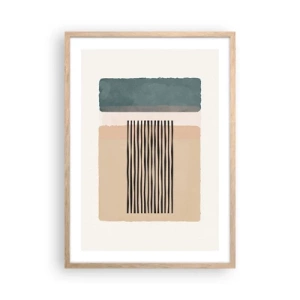 Poster in einem Rahmen aus heller Eiche - Alles ist in Ordnung - 50x70 cm