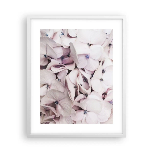 Poster in einem weißen Rahmen - In einer Blumenflut - 40x50 cm