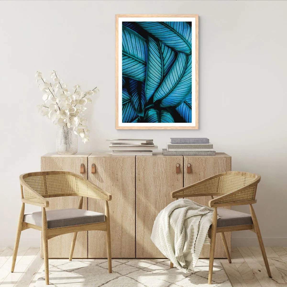 Poster in einem Rahmen aus heller Eiche - Lebenslinien - 30x40 cm