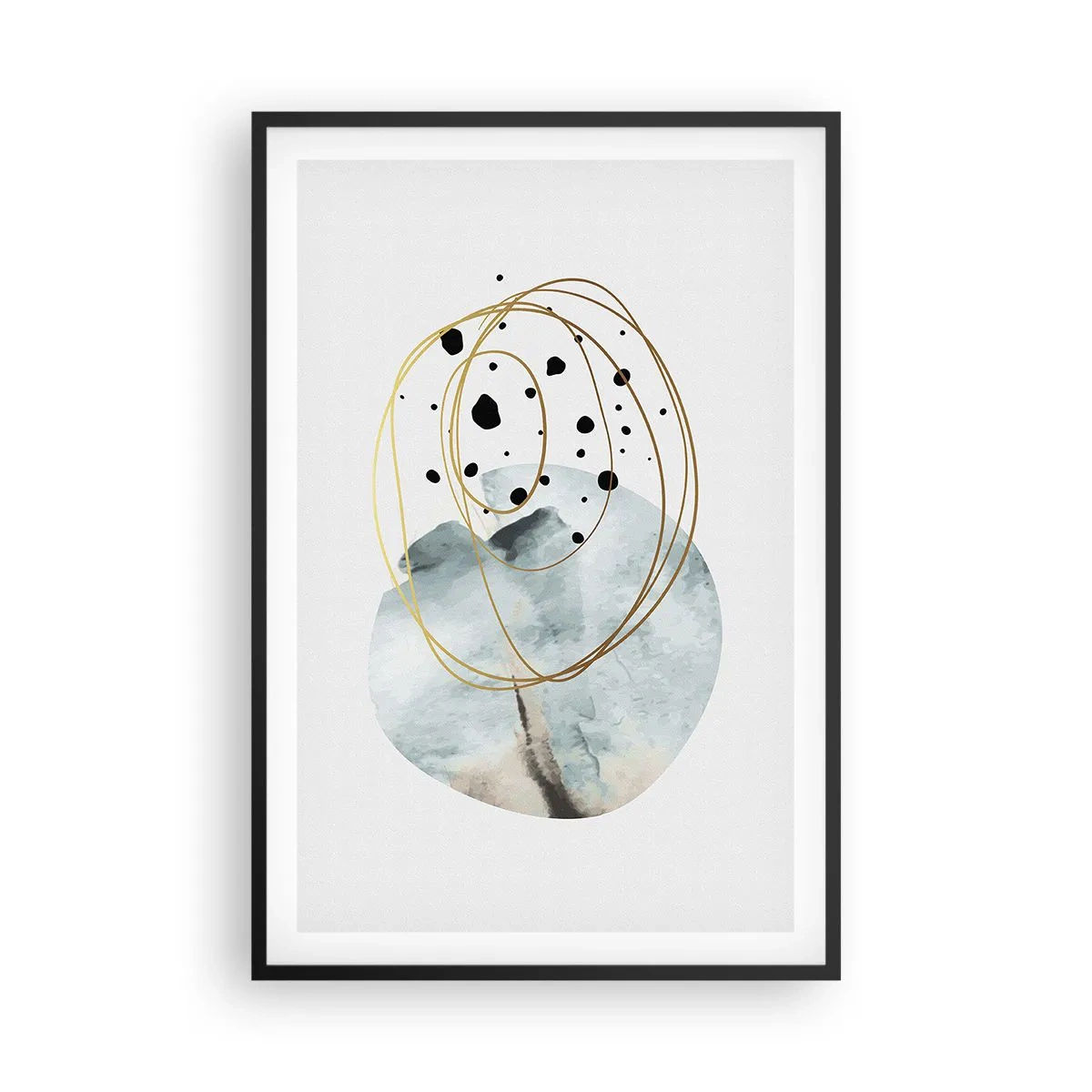 Poster in einem schwarzem Rahmen - Vom Weltraum umarmt - 61x91 cm