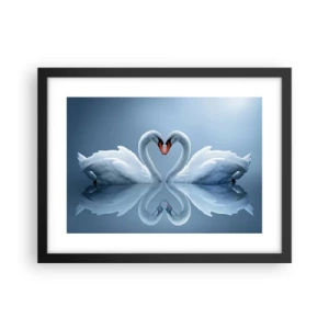 Poster in einem schwarzem Rahmen - Zeit für die Liebe - 40x30 cm