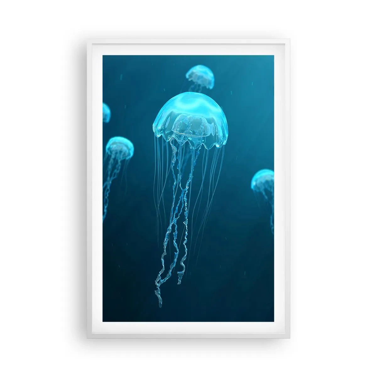 Poster in einem weißen Rahmen - Ozeantanz - 61x91 cm