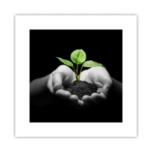 Poster - Ich liebe die Natur, ich beschütze sie - 30x30 cm