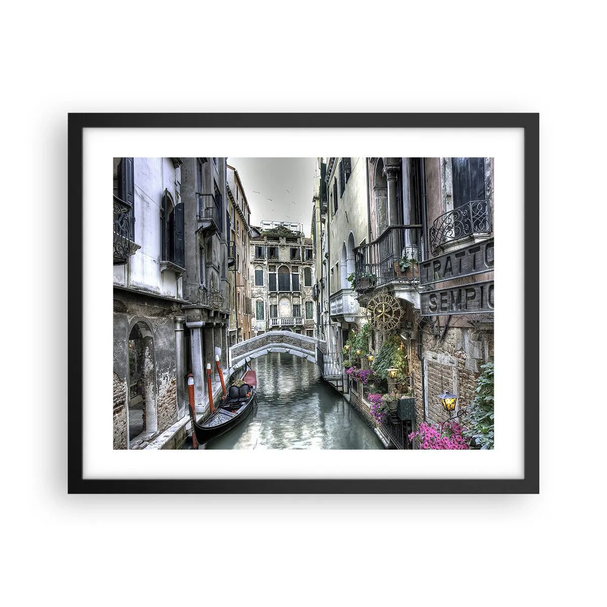 Poster in einem schwarzem Rahmen - Seit Jahrhunderten in stiller Besinnung - 50x40 cm