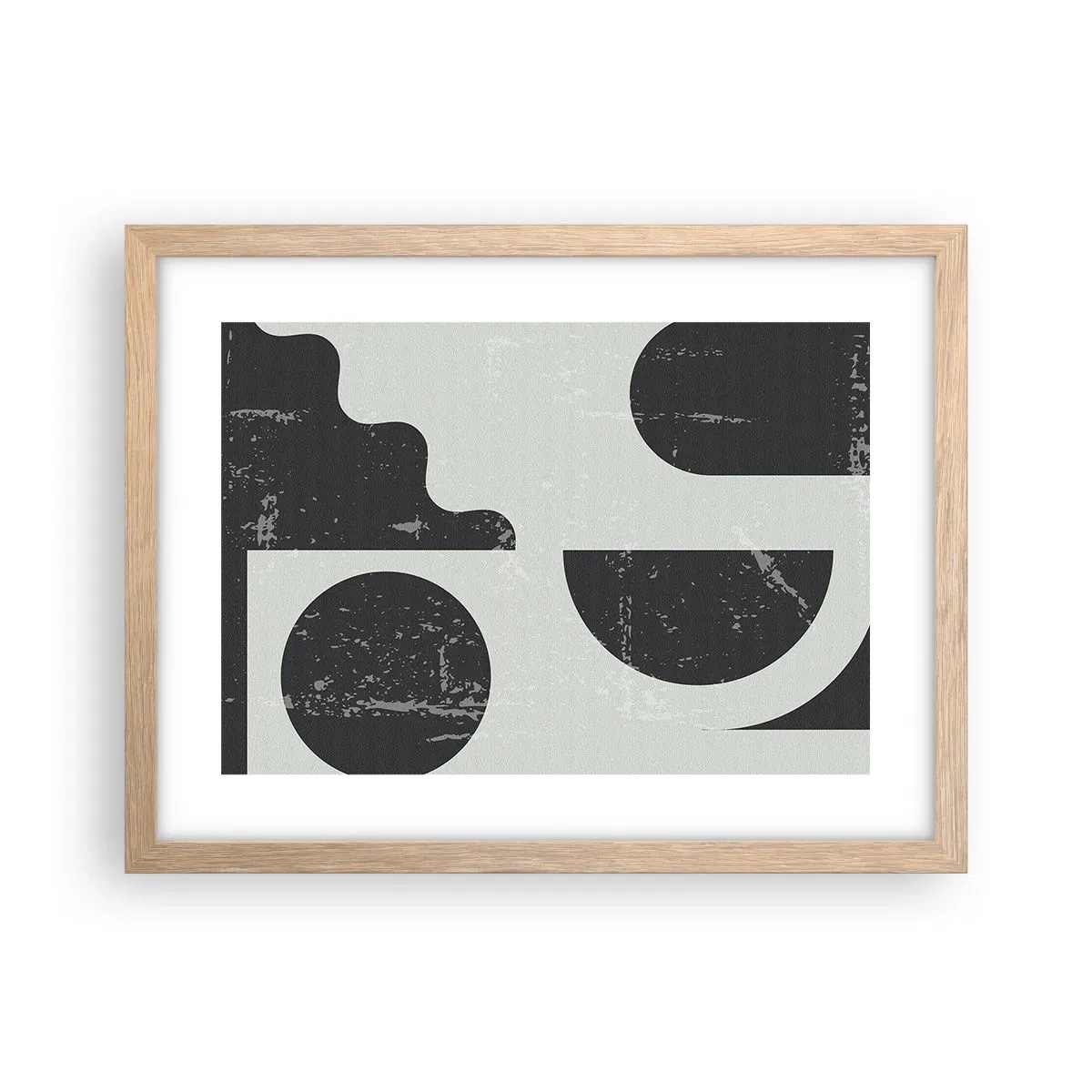 Poster in einem Rahmen aus heller Eiche - Komposition oben und unten - 40x30 cm