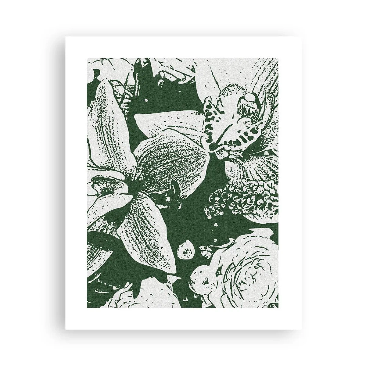 Poster - Blumenstrauß – die Welt des Grüns - 40x50 cm