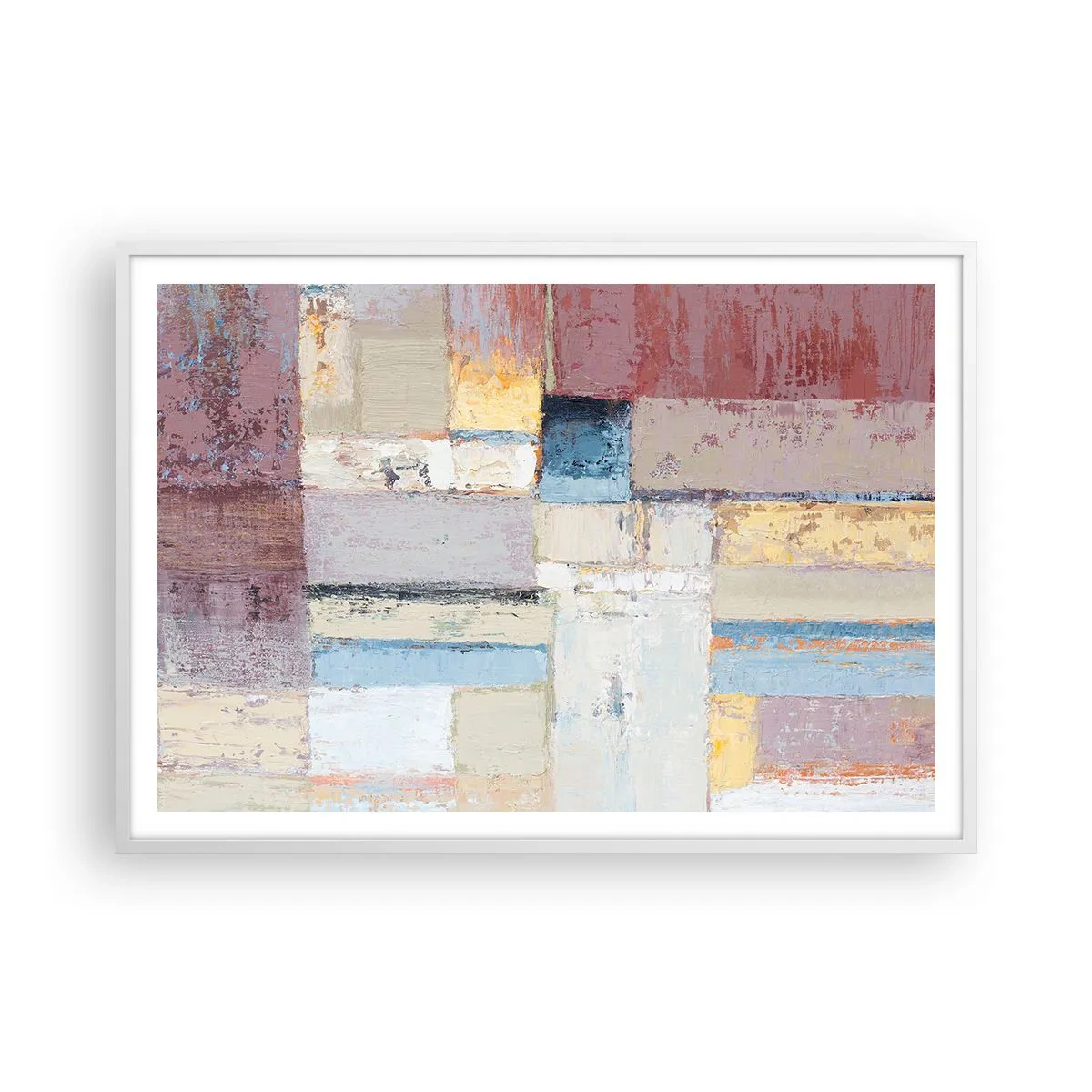 Poster in einem weißen Rahmen - Ruhe der Geometrie - 100x70 cm