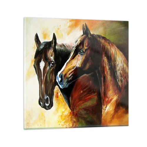 Glasbild - Bild auf glas - Doppelt anmutig - 60x60 cm