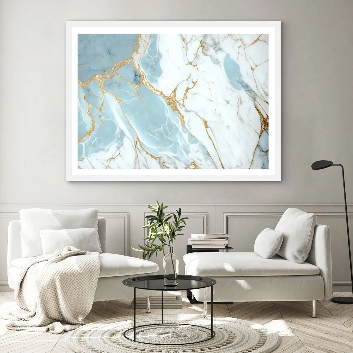 Poster in einem weißen Rahmen - Reichtum des Steins - 50x40 cm