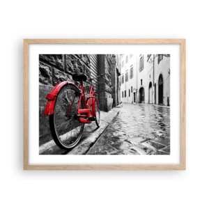 Poster in einem Rahmen aus heller Eiche - Wahre Schönheit wird nicht alt - 50x40 cm