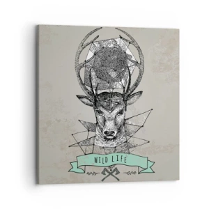 Bild auf Leinwand - Leinwandbild - St. sehen Hubertus - 70x70 cm