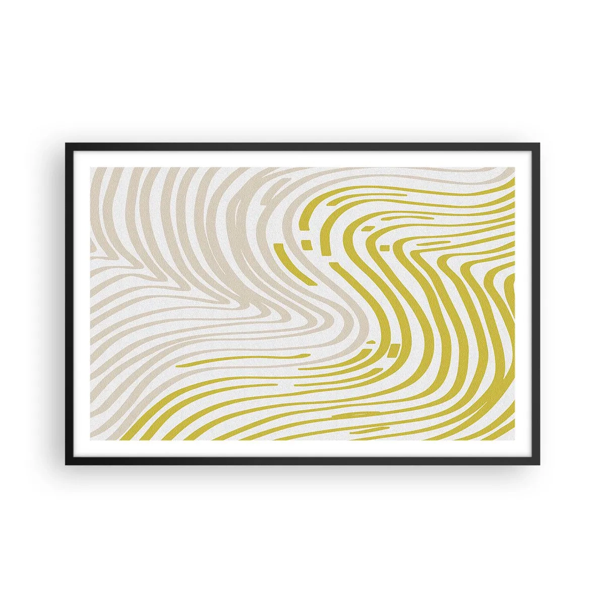 Poster in einem schwarzem Rahmen - Komposition mit sanfter Biegung - 91x61 cm