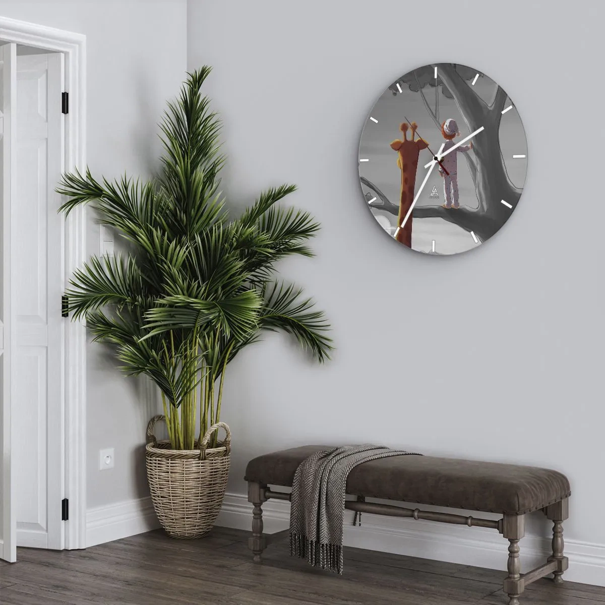 Wanduhr - Glasuhr - Das passiert wirklich - 40x40 cm