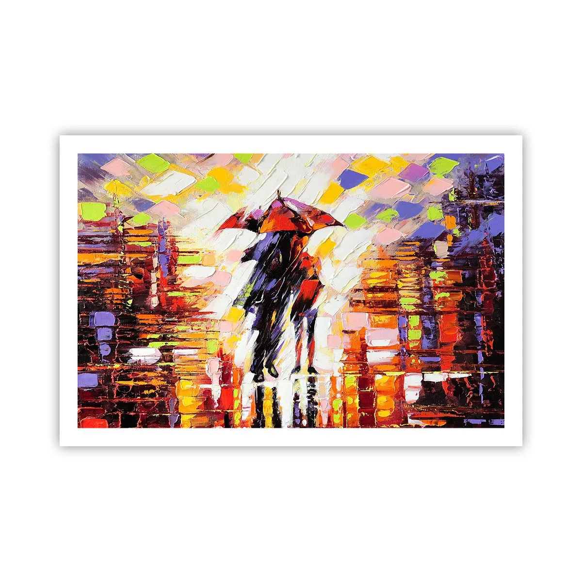 Poster - Gemeinsam durch die Nacht und den Regen - 91x61 cm