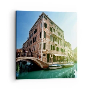 Bild auf Leinwand - Leinwandbild - Venedig - Amore Mio - 70x70 cm