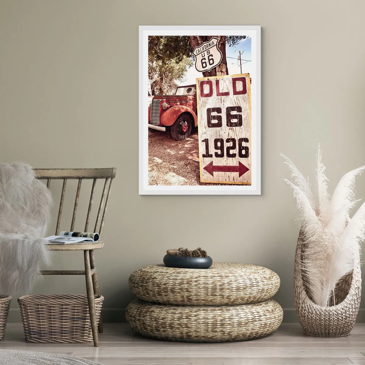 Poster in einem weißen Rahmen - Die Legende der amerikanischen Provinz - 30x40 cm