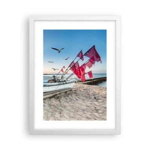 Poster in einem weißen Rahmen - Wohlverdiente Ruhe - 30x40 cm