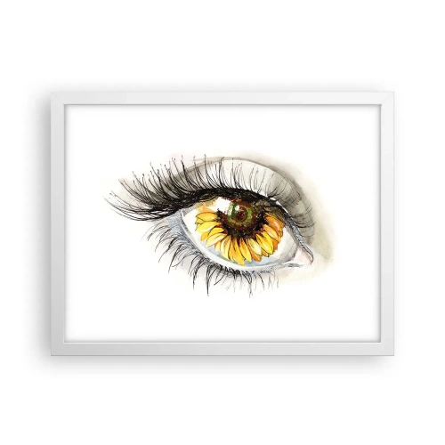 Poster in einem weißen Rahmen - Ein Look so heiß wie der Sommer - 40x30 cm