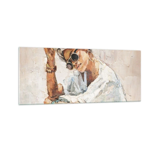 Glasbild - Bild auf glas - Porträt in voller Sonne - 100x40 cm
