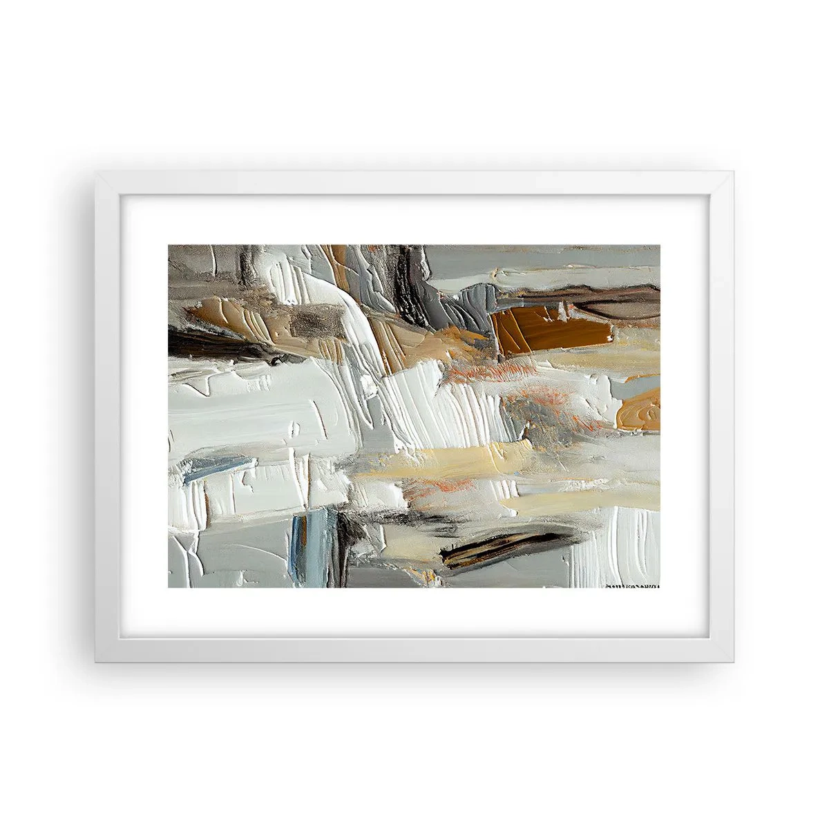 Poster in einem weißen Rahmen - Bunte Schichten - 40x30 cm