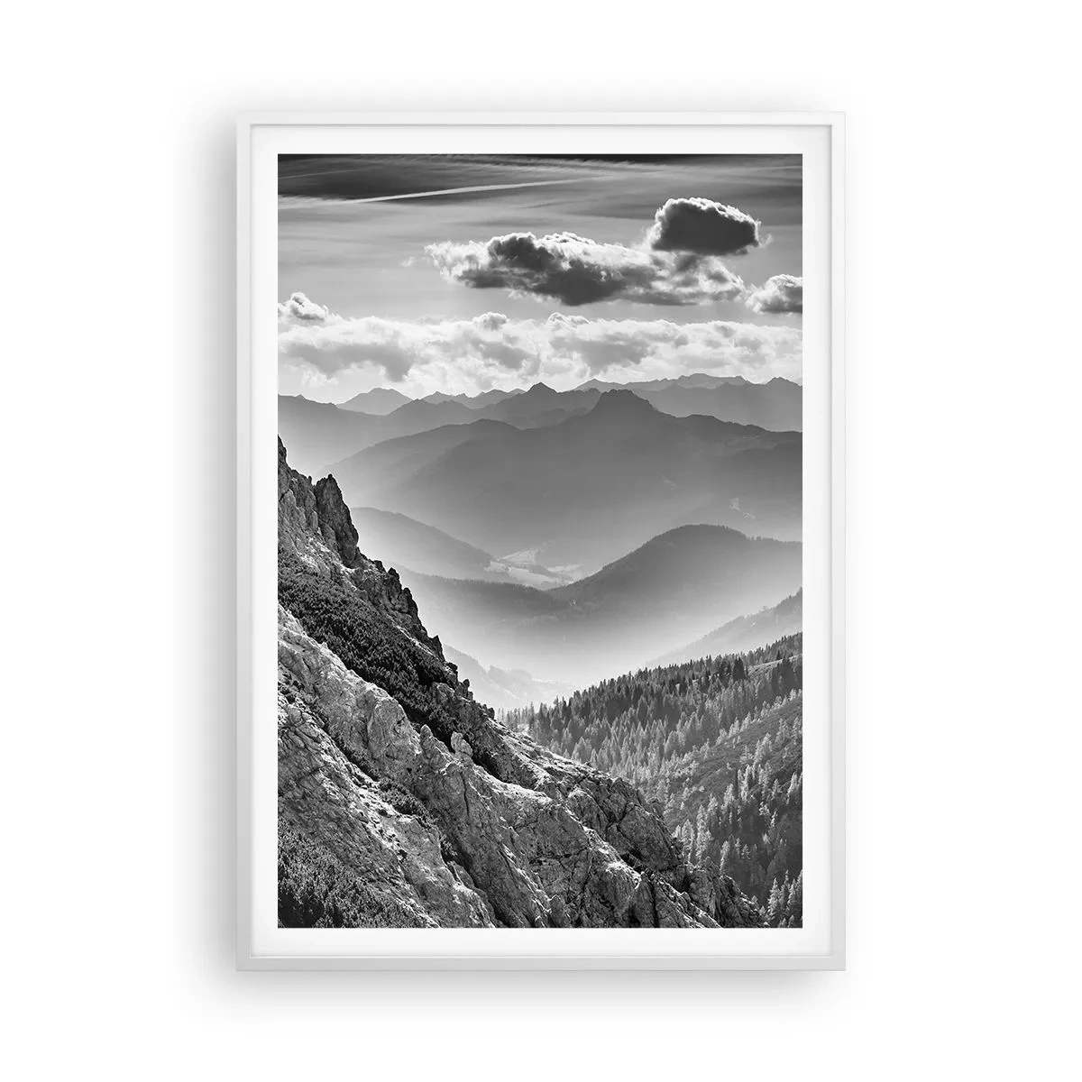 Poster in einem weißen Rahmen - Bis zum Horizont - 70x100 cm