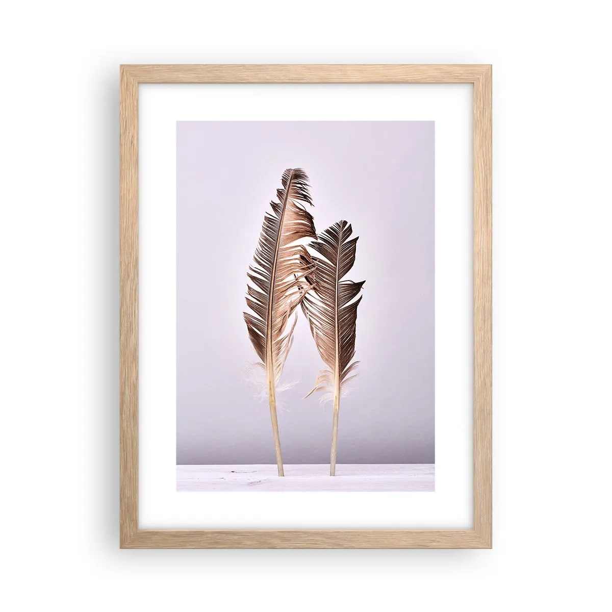 Poster in einem Rahmen aus heller Eiche - Gegen das Nichts - 30x40 cm