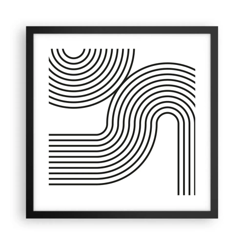 Poster in einem schwarzem Rahmen - An der Kurve - 40x40 cm
